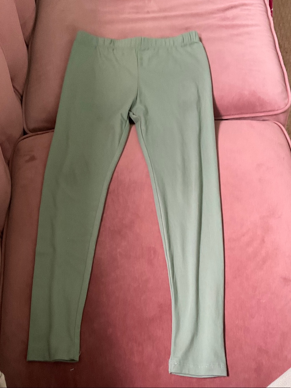 Kids Light Sage Green Stretch Leggings